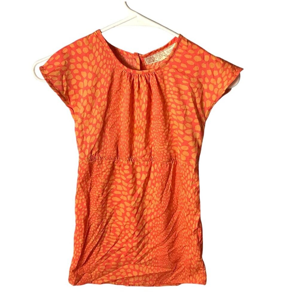 Free Planet Girls Cap Sleeve Dress Size 5 Colorful Polka Dot Pattern‎ Cotton